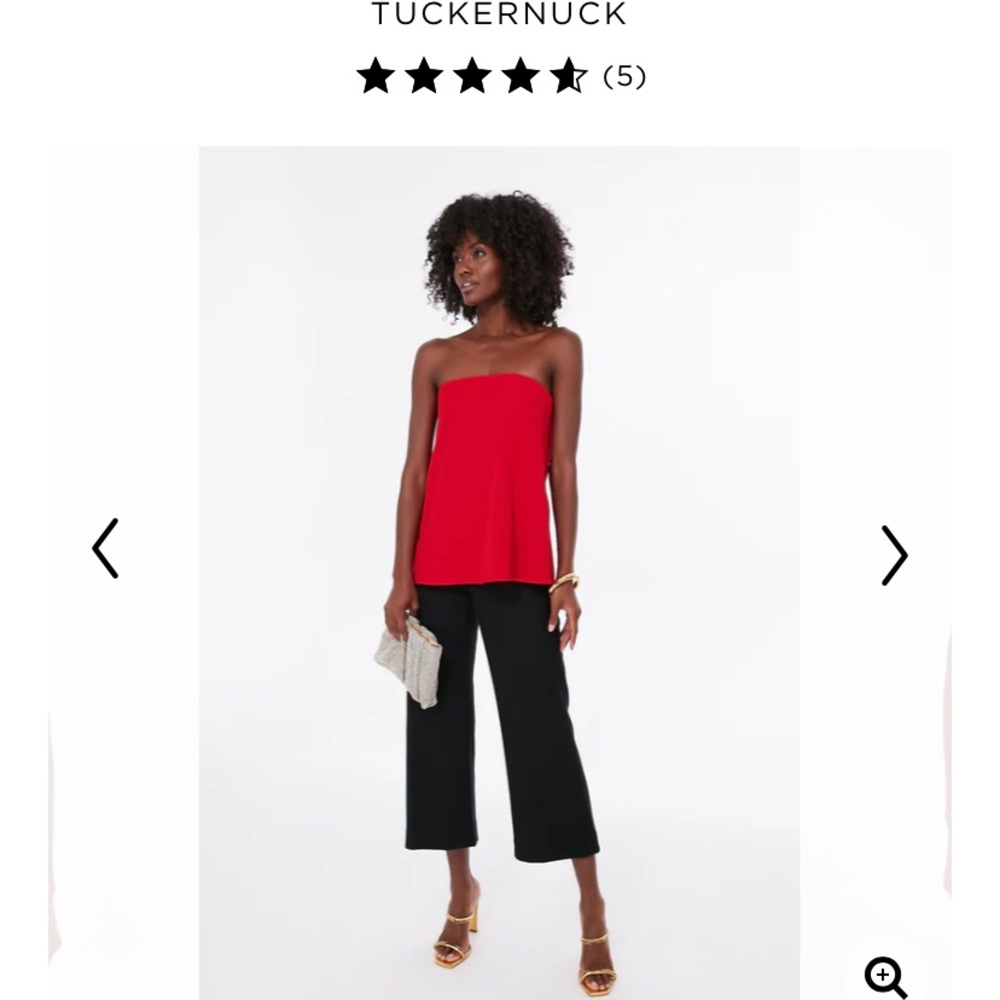 Tuckernuck Red Strapless Top